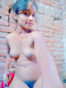 college girl removing bra