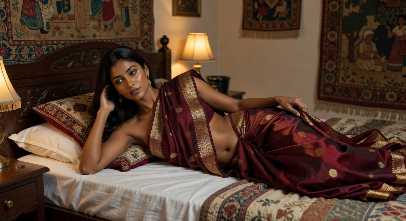 Sexy Desi Babe Undressing — Saree Strip - photo 6