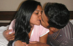 indian new wed couple kissing photos