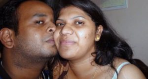 desi indian village couple kissing photo