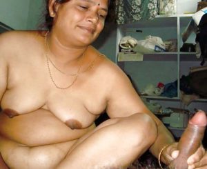 Desi Aunty full nude stroking cock