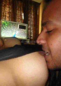 Desi Couple biting big boobs hot