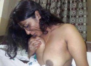 hot indian teen babe licking her boobs