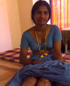 south indian house wife stripping saree showing shaved chut