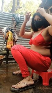 lovely bengali girl bathing